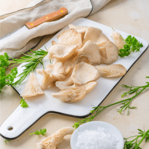 Cooking white oyster mushrooms